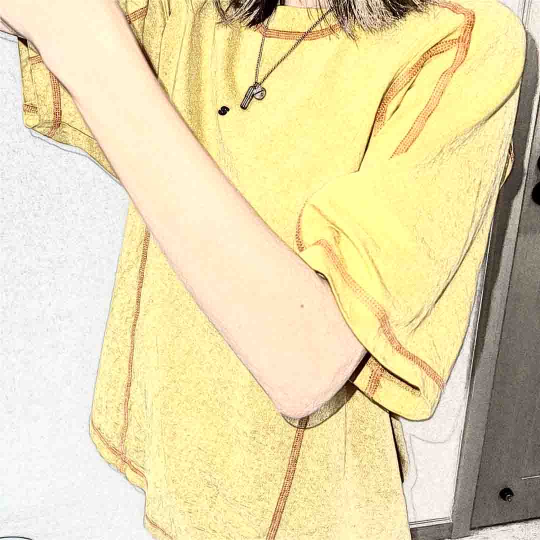 SS24 WAVE COTTON CREW TEE户外机能风对比色缝线印花图案短袖T恤