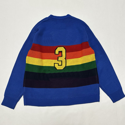 美潮联名款BASKETBALL SWEATER掘金城市天际线毛衣 男女同款