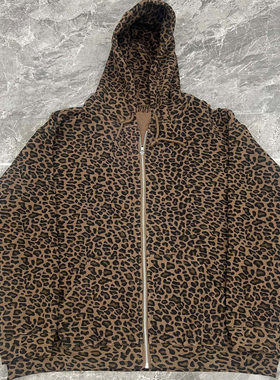 美潮SS25 WEEK16 Hooded Zip Up Thermal豹纹华夫格连帽卫衣外套