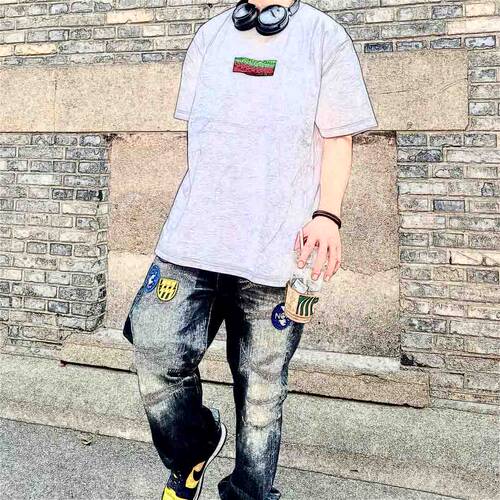 25SS LA RELIFE BOX LOGO TEE洛杉矶火山救慈善援赈灾标语短袖T恤