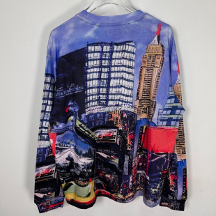 美潮SS25 SKYLINE SEQUIN L/S TOP TEE白天黑夜天际线亮片长袖T恤