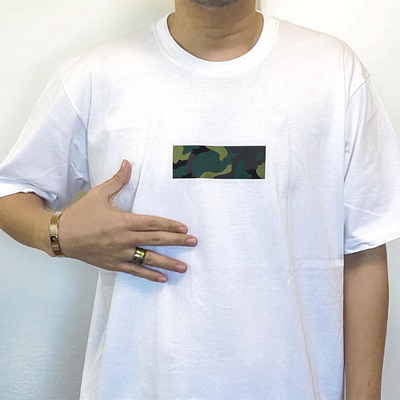 美潮原创FW23 WEEK17 BOX LOGO TEE胸前迷彩徽标短袖T恤 男女同款