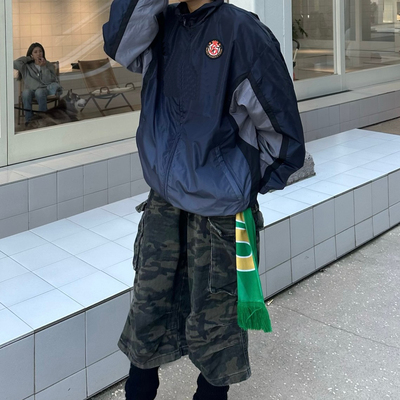 联名款FW25 Gradient Track Jacket渐变色刺绣徽标拉链夹克套装