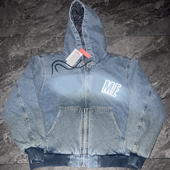 Reflective Arc Work FW25 Jacket反光刺绣字母连帽工装 夹克棉服