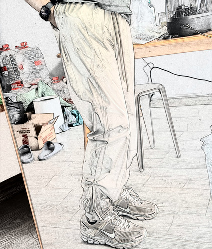 SS24 drop2 Crinkle Nylon Trackpants复线尼龙抽绳束脚长裤