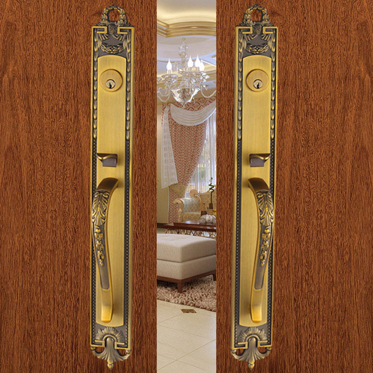 大门锁双开大门锁大拉手锁具美式