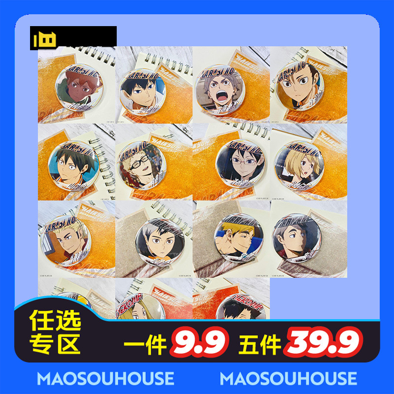 【猫受屋】文房具 排球少年 2021青春一页吧唧 链接一再版周边 现