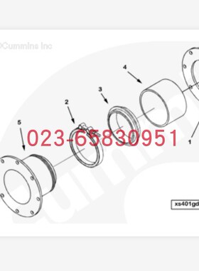 Cummins康明斯柴油发动机 128129-20 焊接法兰  国机重工挖掘机