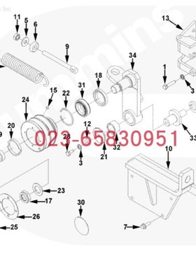 Cummins康明斯柴油发动机 4915200-20 风扇张紧轮总成 宣工推土机