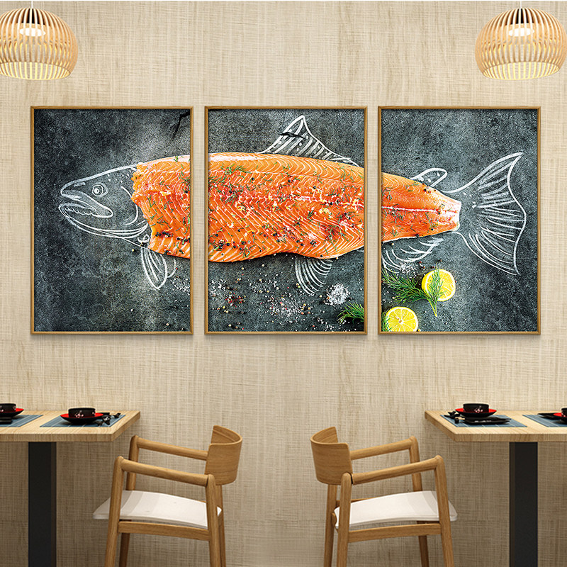 日本名画浮世绘挂画海浪壁画居酒屋宫本杀日式酒店挂画客厅装饰画