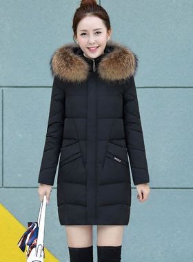 棉衣棉服女装带毛领外套妈妈装