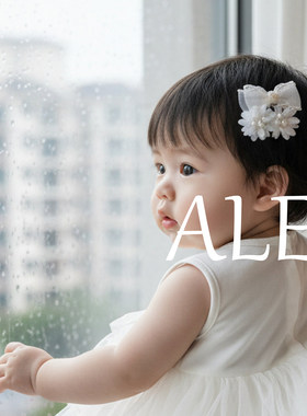 韩式超仙白花婴幼儿全包发夹