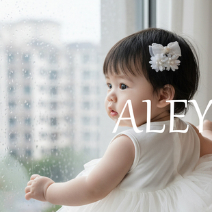 韩式超仙白色花朵婴幼儿全包发夹女童头饰儿童摄影周岁生日花童