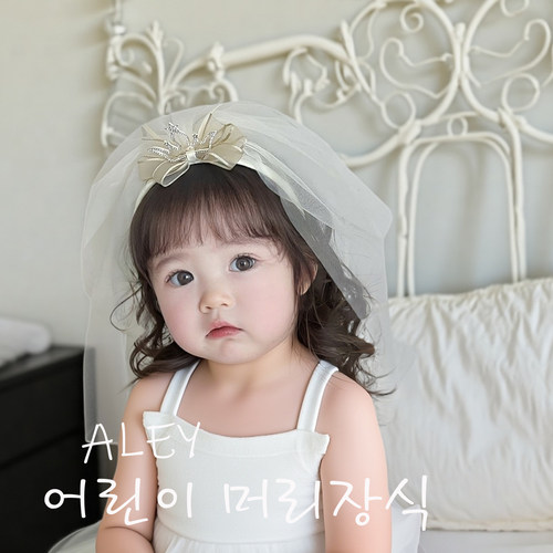 公主风生日皇冠披纱儿童发夹