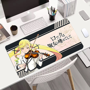 滚乃是淑女的爱好 黑铁音羽 白矢环 超大号鼠标垫电竞键盘垫桌垫