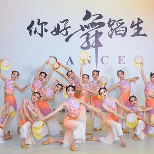 舞蹈秧歌岭南服装望月表演胶州月纤云儿童春嬉演出服愿钱鼓古典舞