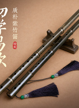 紫竹笛G/F/E/D/C调紫竹笛子初学生精制考级专业演奏一节陈情笛子