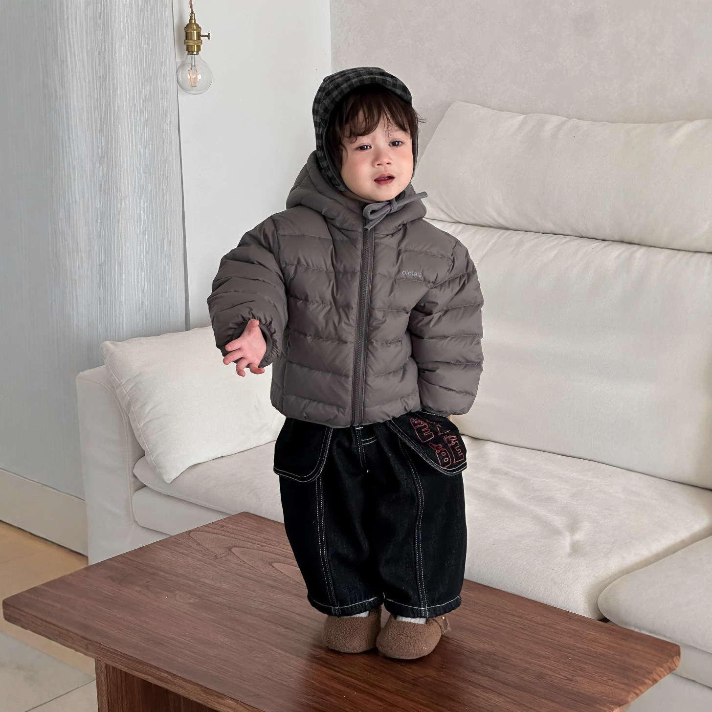 儿童服装2025新款冬装小宝宝衣服韩版童装棉衣外套男童加绒套装