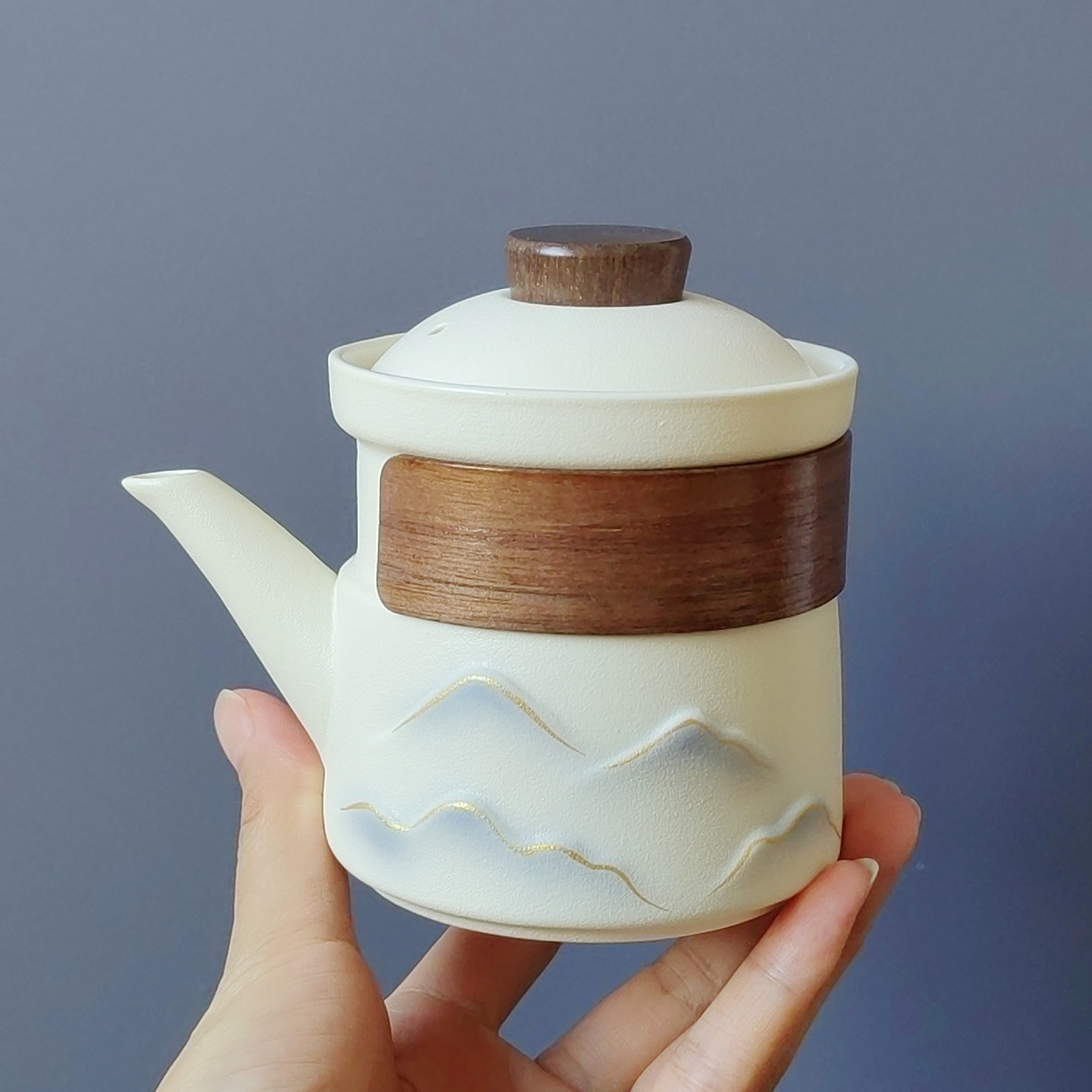 手绘陶瓷茶壶家用懒人泡茶器