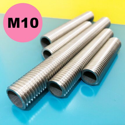 M10不锈钢304螺管全牙空心螺管穿线家具标识发光字灯具配件细牙