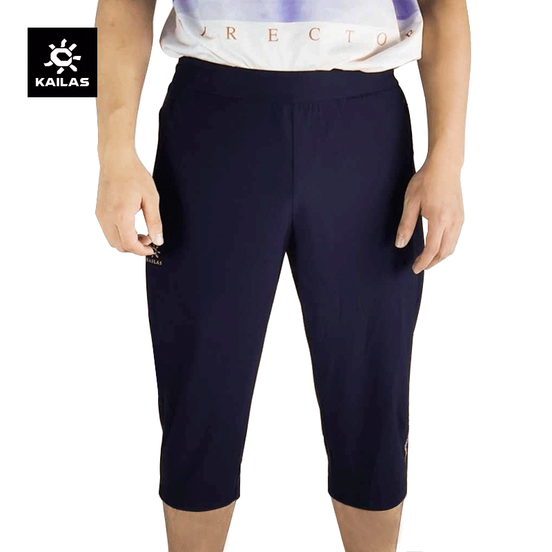 21夏凯乐石速干中裤男款越峰训练六分裤跑步运动弹力透气kg118304