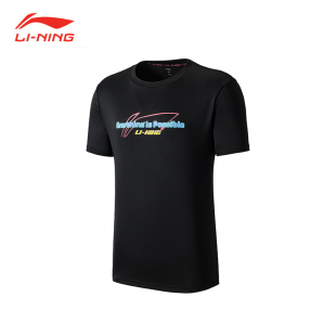 AHSW111 T恤速干透气文化衫 李宁LINING羽毛球服男女同款 运动短袖