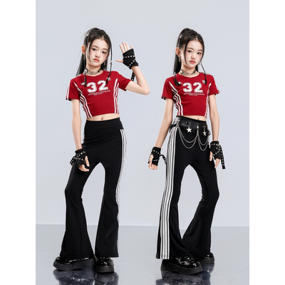 APT叹故知快乐崇拜爱情鸟女生儿童串烧跳舞蹈衣服表演出服装咏春