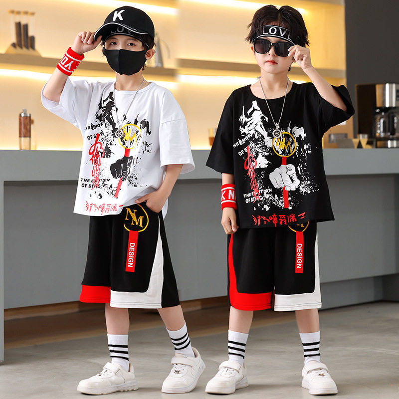 风吹夏天地龙鳞daddy最靓的仔男生舞蹈表演出服装儿童阳光boy少年