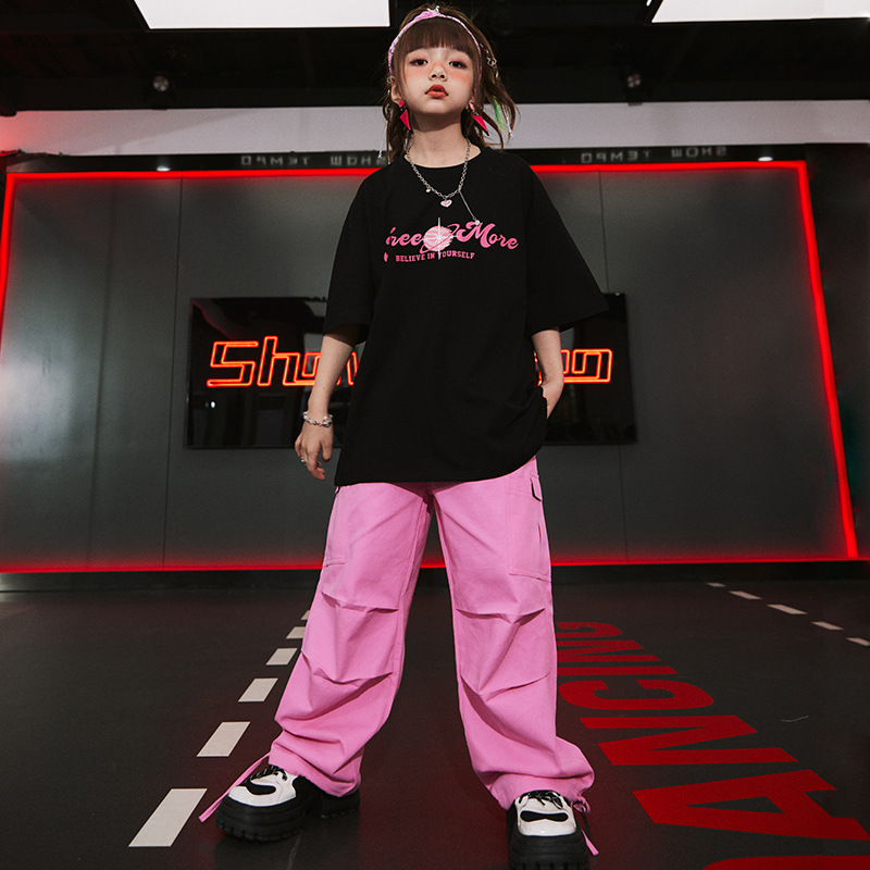 浪漫樱花快乐崇拜离别开出花少儿童爵士舞蹈衣服女孩子表演出服装