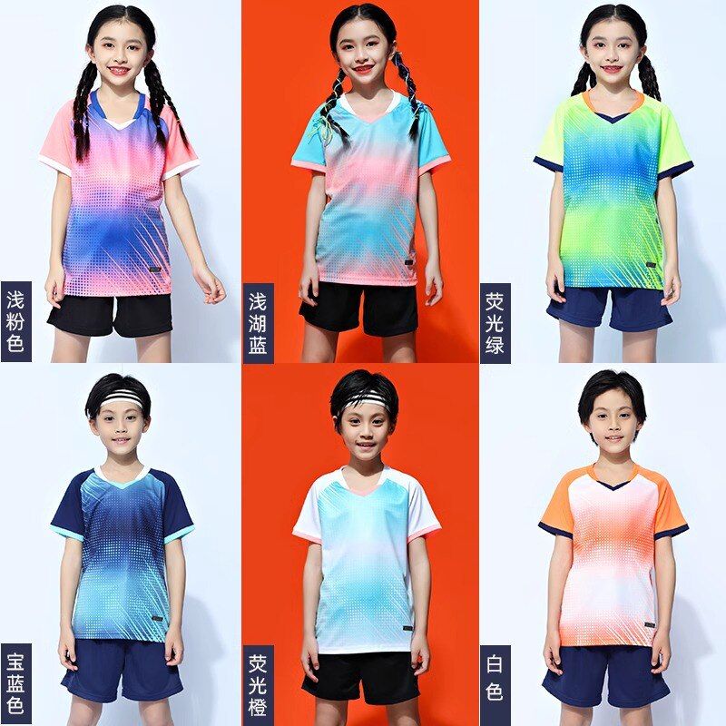 儿童羽毛球服套装男童短袖速干图片