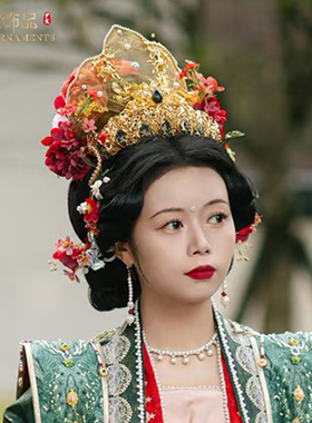 宋制新娘发冠汉服婚礼凤冠中式汉婚宋代结婚凤冠霞帔饰品原创设计