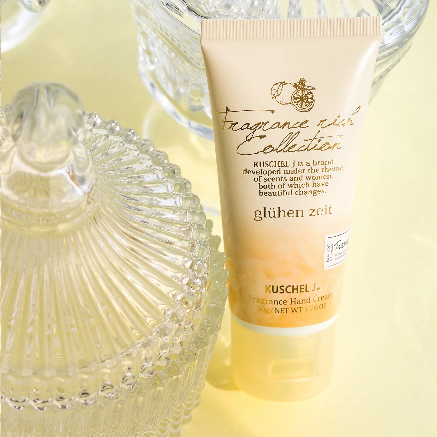 温感秋冬限定有柚子生姜！日本kuschel j 保湿香氛护手霜50g