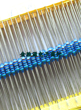 1/4W金属膜电阻 50R 500欧 5000R 5K 50K 500K 1% 0.25W色环100只