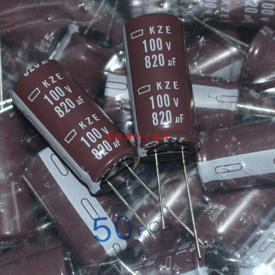 日本黑金刚电解电容100V820UF 18*40 820UF100V KZE高频低阻105度