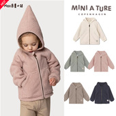 9折丹麦Miniature25秋冬男女宝宝保暖泰迪摇粒绒精灵帽外套连体衣