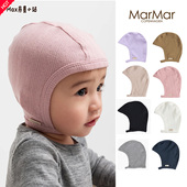 8折24新款 现货丹麦MarMar新生儿男女宝宝护颈帽护耳套头帽子胎帽