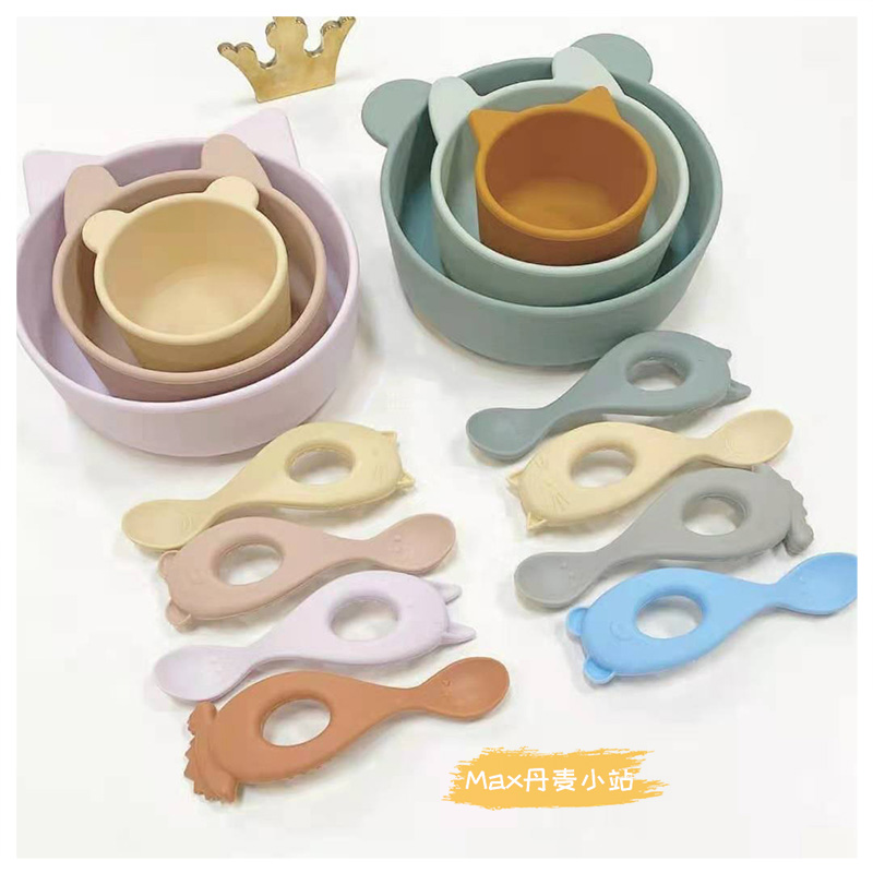 丹麦Liewood儿童防摔硅胶辅食碗