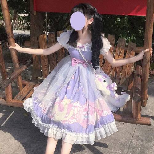 猫与情书lolita裙子学生甜美可爱软妹小清新洛丽塔jsk吊带连衣裙