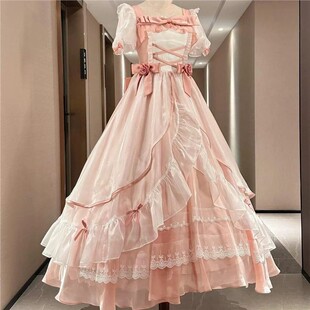 七月樱呜呼大裙子Lolita花嫁公主裙洛丽塔长裙成人礼生日礼服超仙