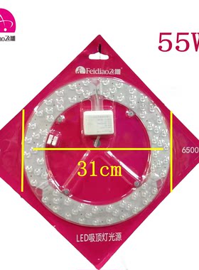 飞雕55W大功率LED灯盘 直径31cm 老式吸顶灯替换光源
