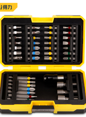得力螺丝刀批头39件组合套装 6.3mm系列批头套装  DL250039