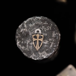 辛德勒xm18补片十字盾小贴片配件 925纯银 黄铜EDC配饰定制