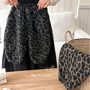 男童加绒裤子秋冬新款儿童韩版灯笼裤宝宝保暖裤女童宽松修身裤