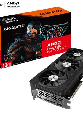技嘉 RX7700XT GAMING OC 12G 魔鹰 台式机电脑设计游戏电竞显卡