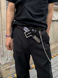 Addressunknown朋克铆钉百搭高街时尚个性宽版裤带cleanfit风皮带