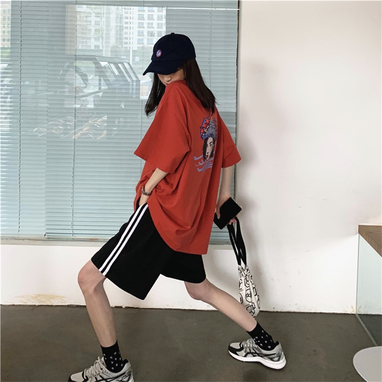 New style ~ early spring 2021 new Chinese painting graffiti show thin 3-color short sleeve T-shirt