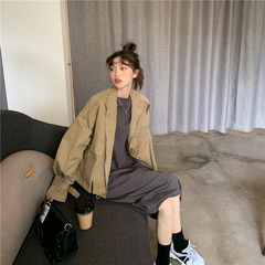 Real price ~ autumn new tooling short coat + long sleeve long dress