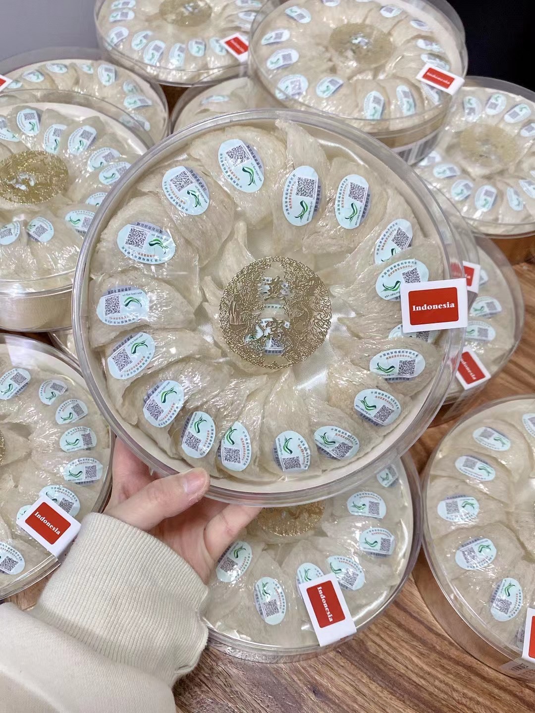溯源码燕盏印尼燕窝旗舰店官方正品孕妇补品干盏精选三角盏100g