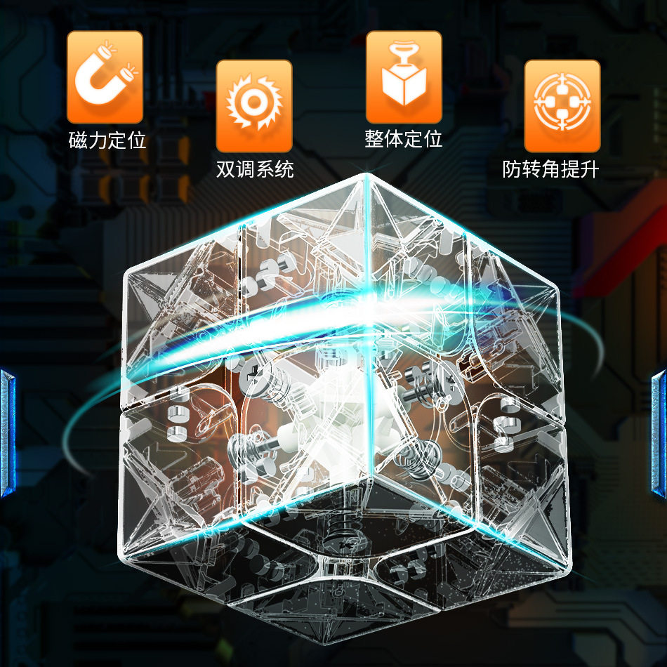魔域文化RS2M二代进化版磁力2阶彩色专业比赛魔方儿童益智玩具图片