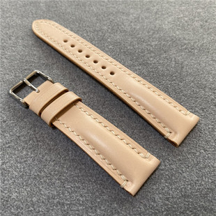 真皮原色适用水鬼DW天梭等 植鞣牛皮男女表带 旧七月 全手工订制
